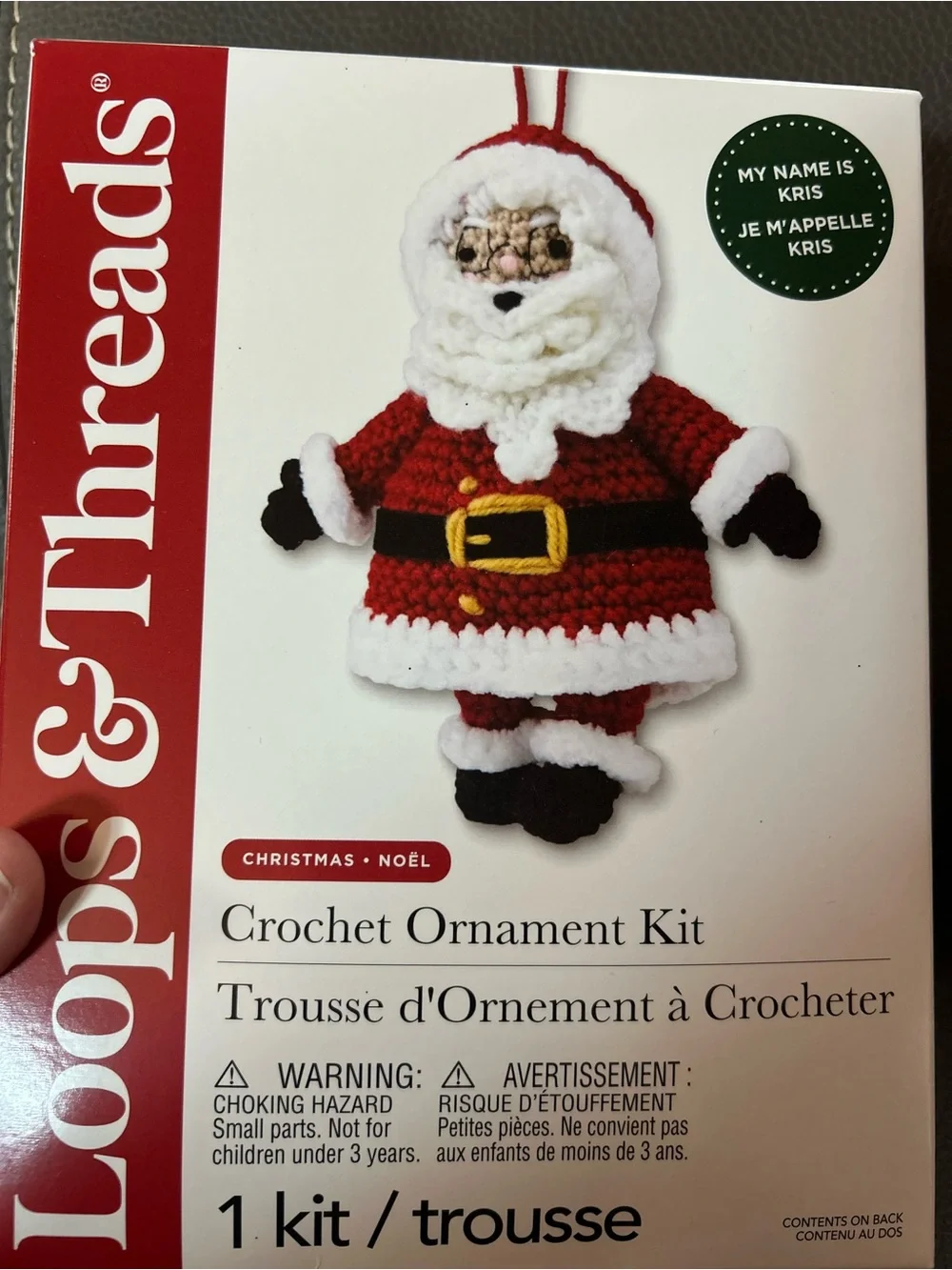 Loops & Threads Red Santa Crochet Ornament Kit #2